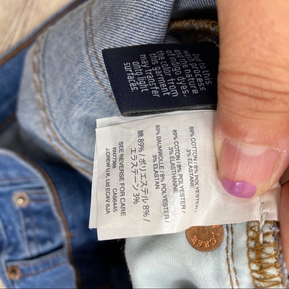 J. Crew 8” toothpick skinny jean Vista wash 28 - Picture 6 of 8